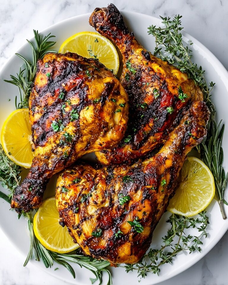 Grilled Garlic Lemon Poussin with Fresh Herbs Recipe