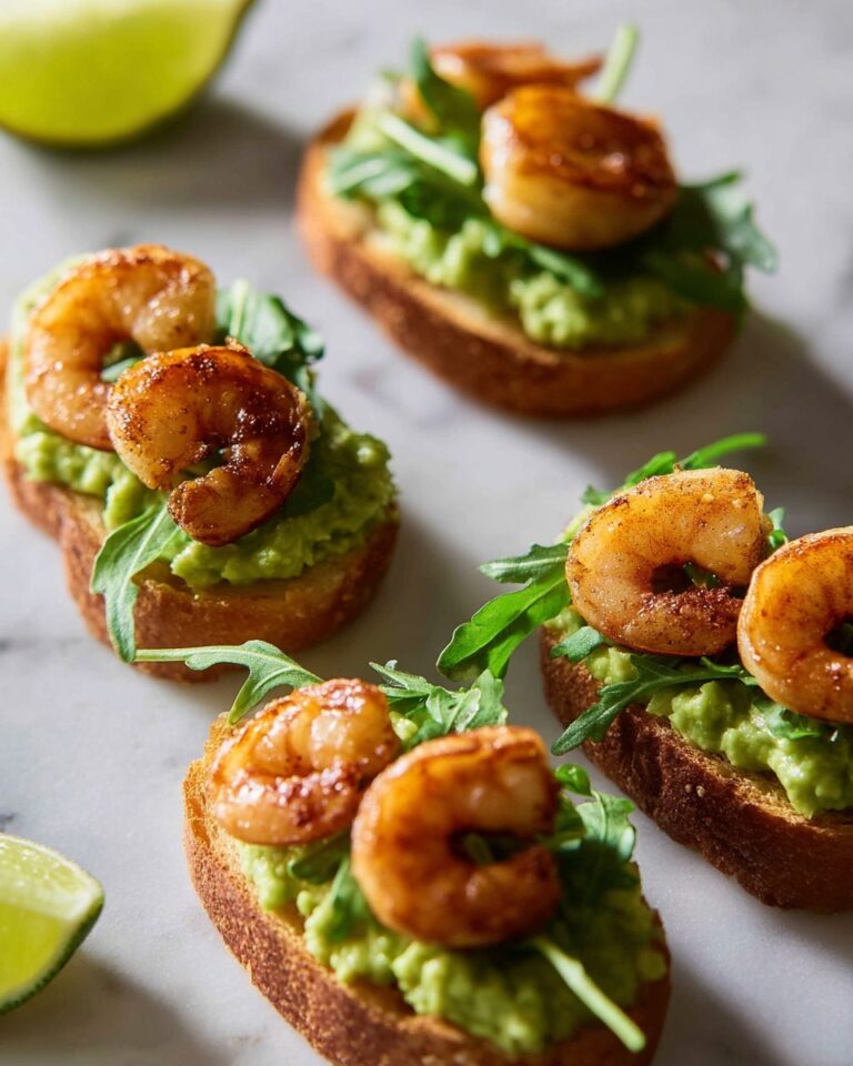 Garlic Shrimp and Avocado Crostini Recipe