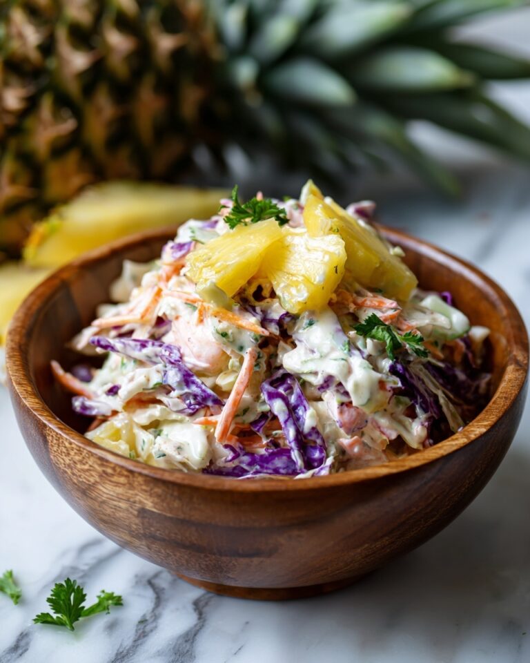Hawaiian Pineapple Coleslaw – A Sweet and Tangy Twist on a Classic Recipe
