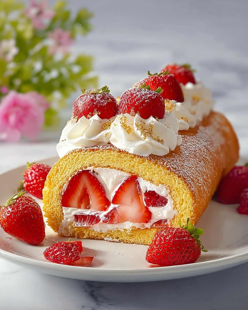 Strawberry Shortcake Roll Recipe - Recipe Image