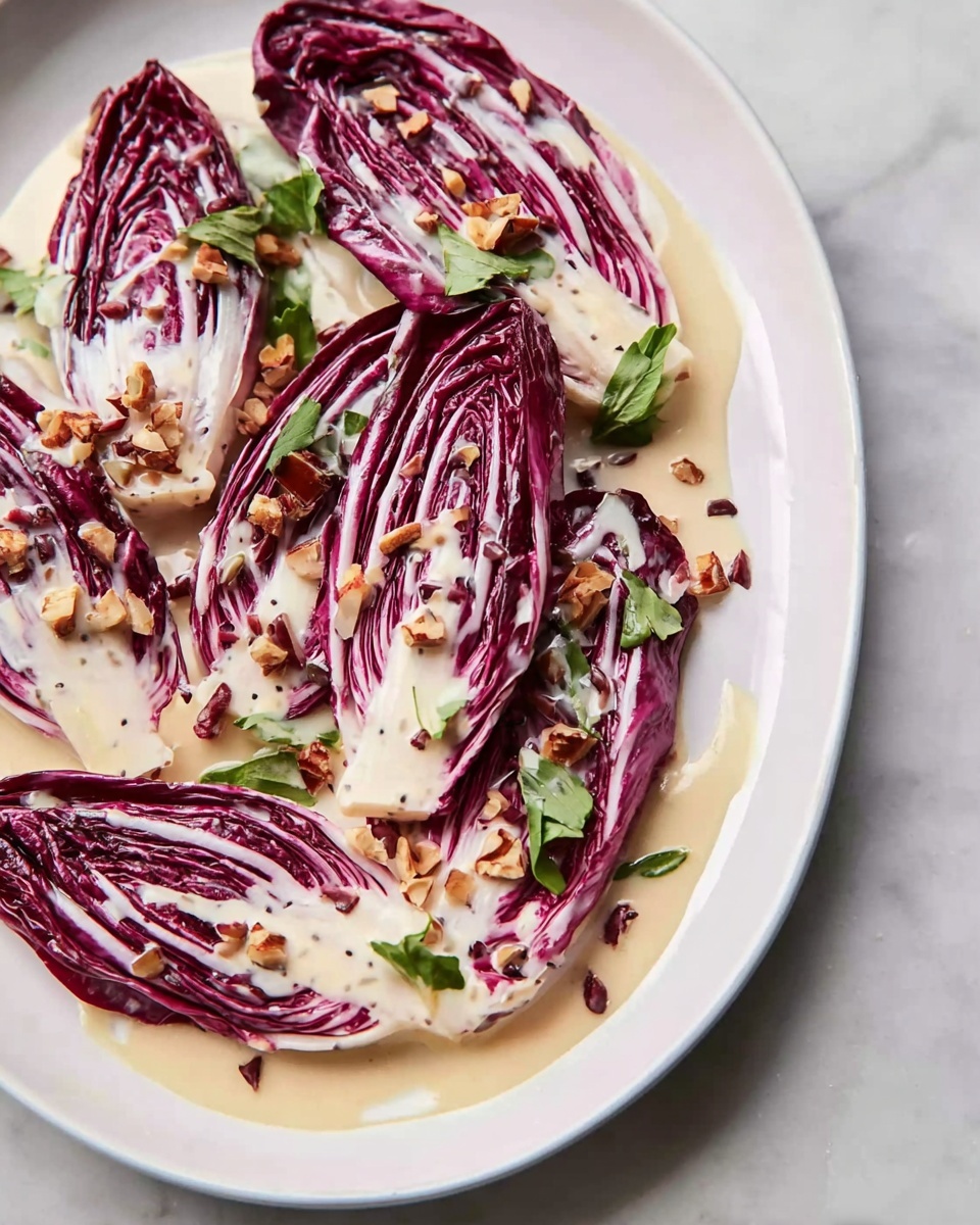 Radicchio Salad with Grilled Charred Radicchio and Crème Fraîche Vinaigrette Recipe - Recipe Image