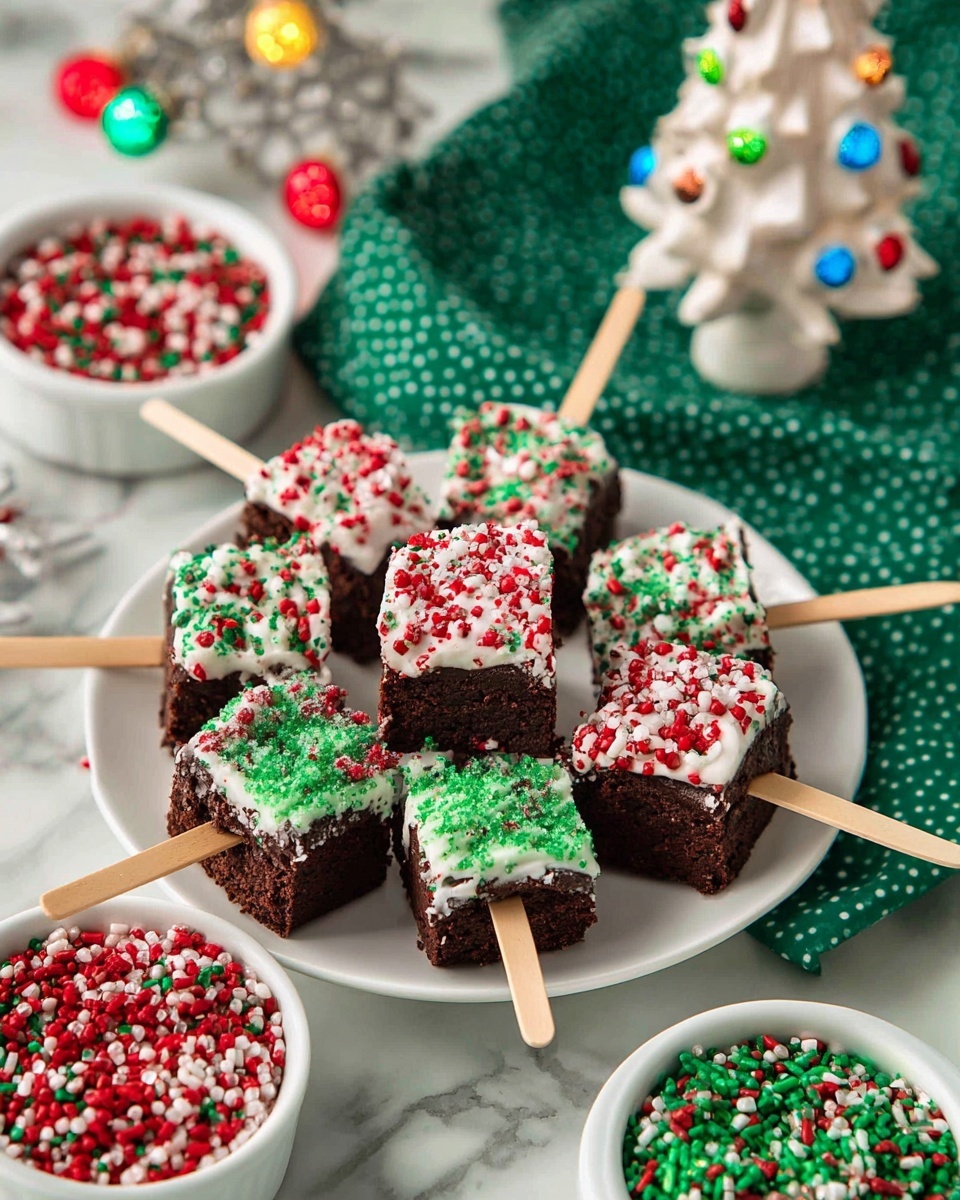 Christmas Brownie Pops Recipe - Recipe Image