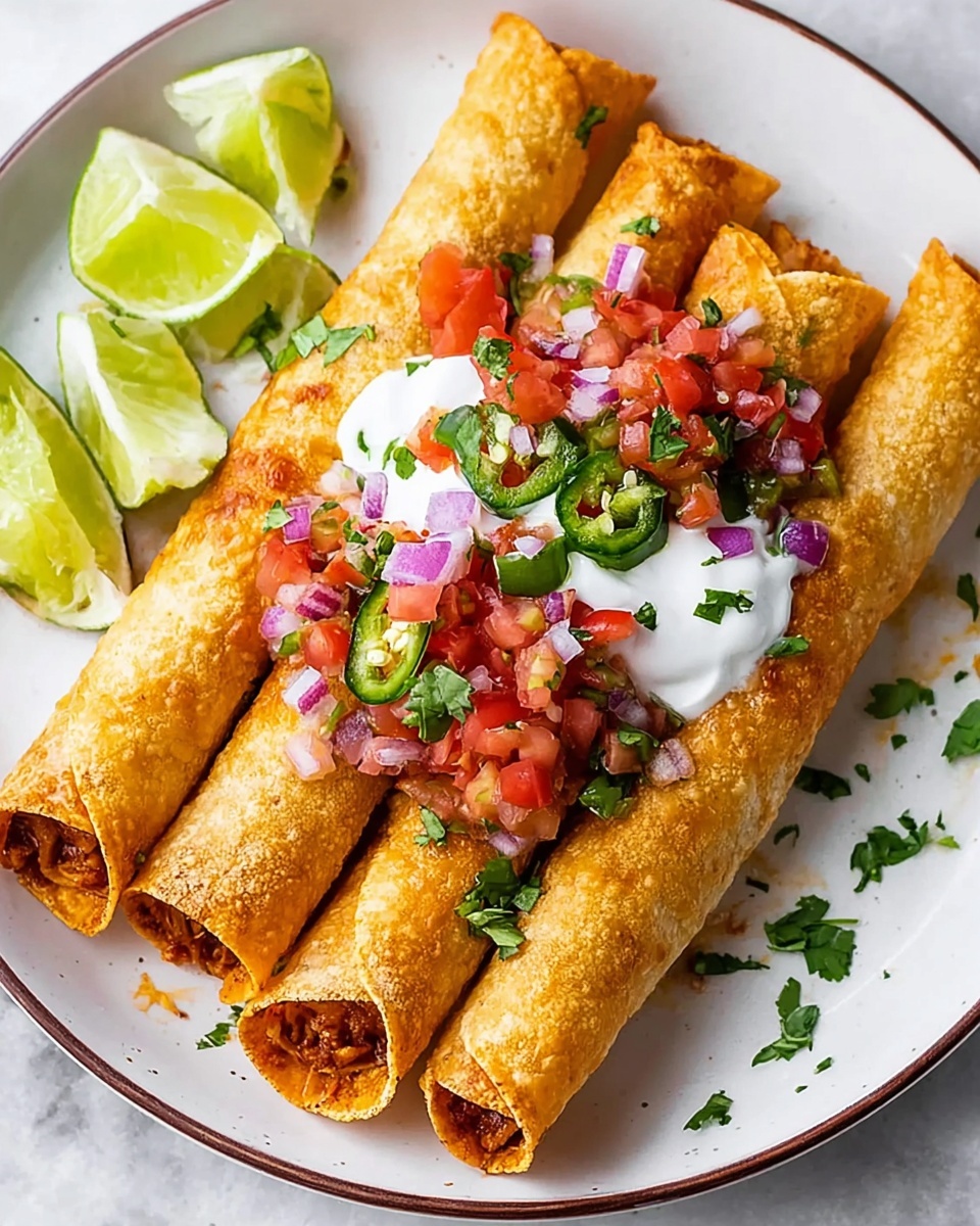 Homemade Crispy Chicken Flautas Recipe - Recipe Image