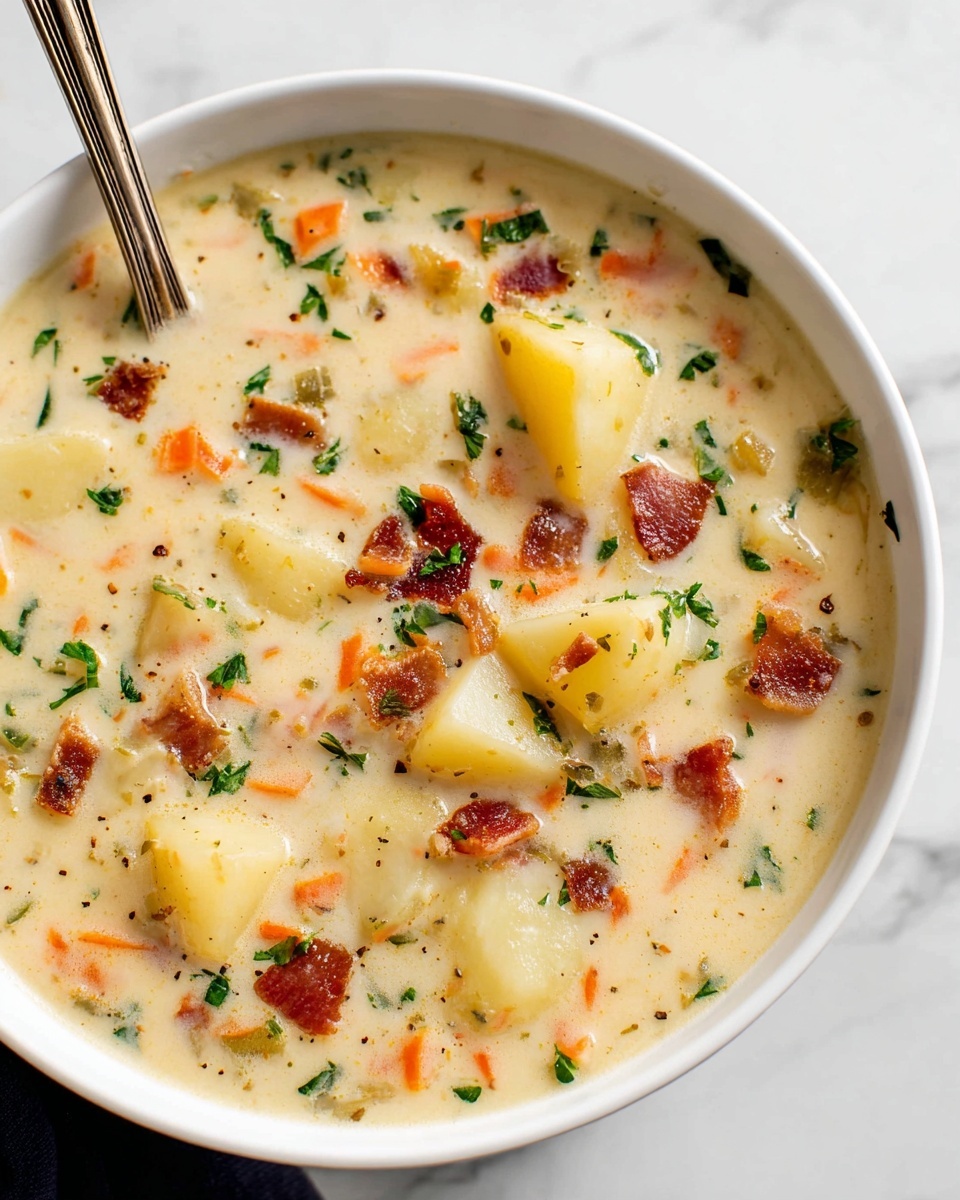 Creamy Potato Soup with Bacon Recipe - Recipe Image