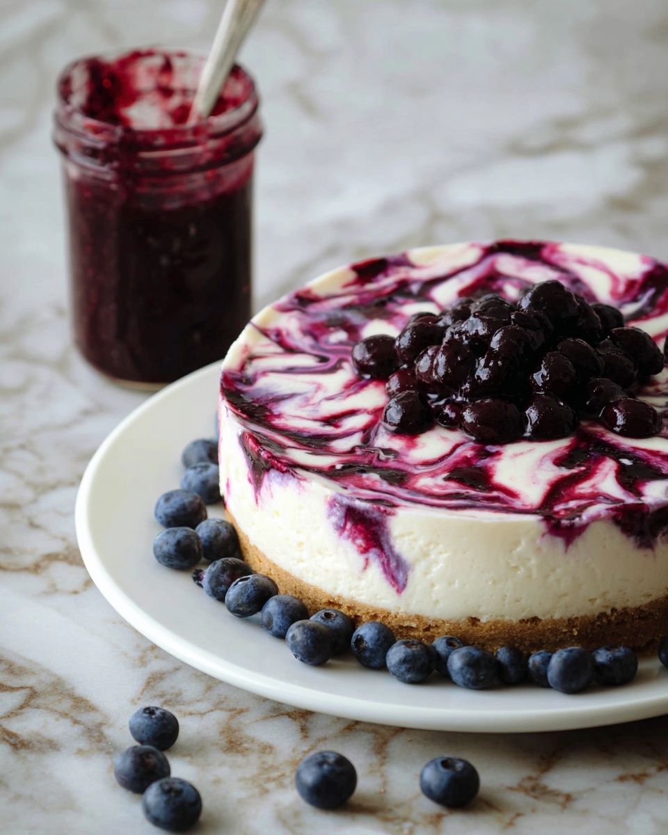 No-Bake Blueberry Cheesecake Recipe - Recipe Image