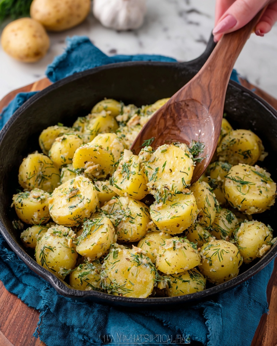 New Potatoes in a Creamy Garlic Dill Sauce Recipe - Recipe Image