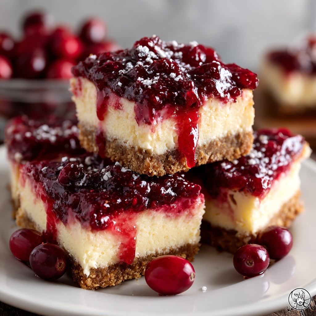 Cranberry Cheesecake Bars Recipe - Recipe Image