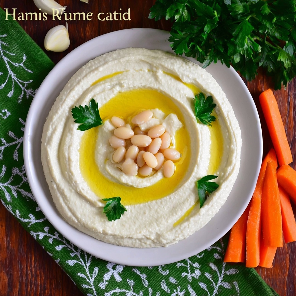 Roasted Garlic White Bean Hummus Recipe - Recipe Image