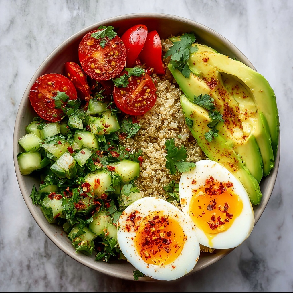 Hard Boiled Egg and Avocado Quinoa Bowl Recipe - Recipe Image