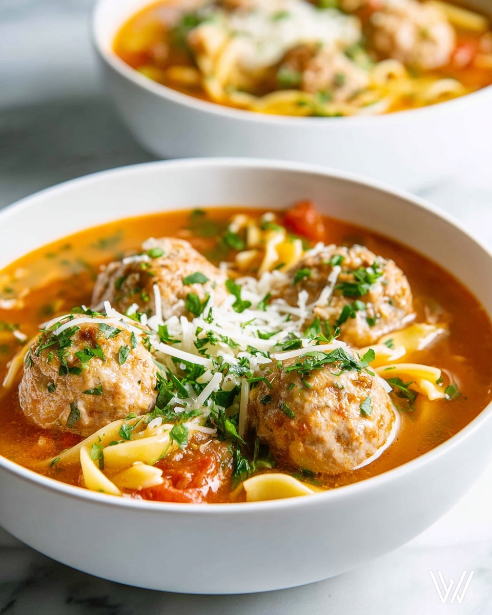 Chunky Italian Meatball Soup Recipe - Recipe Image