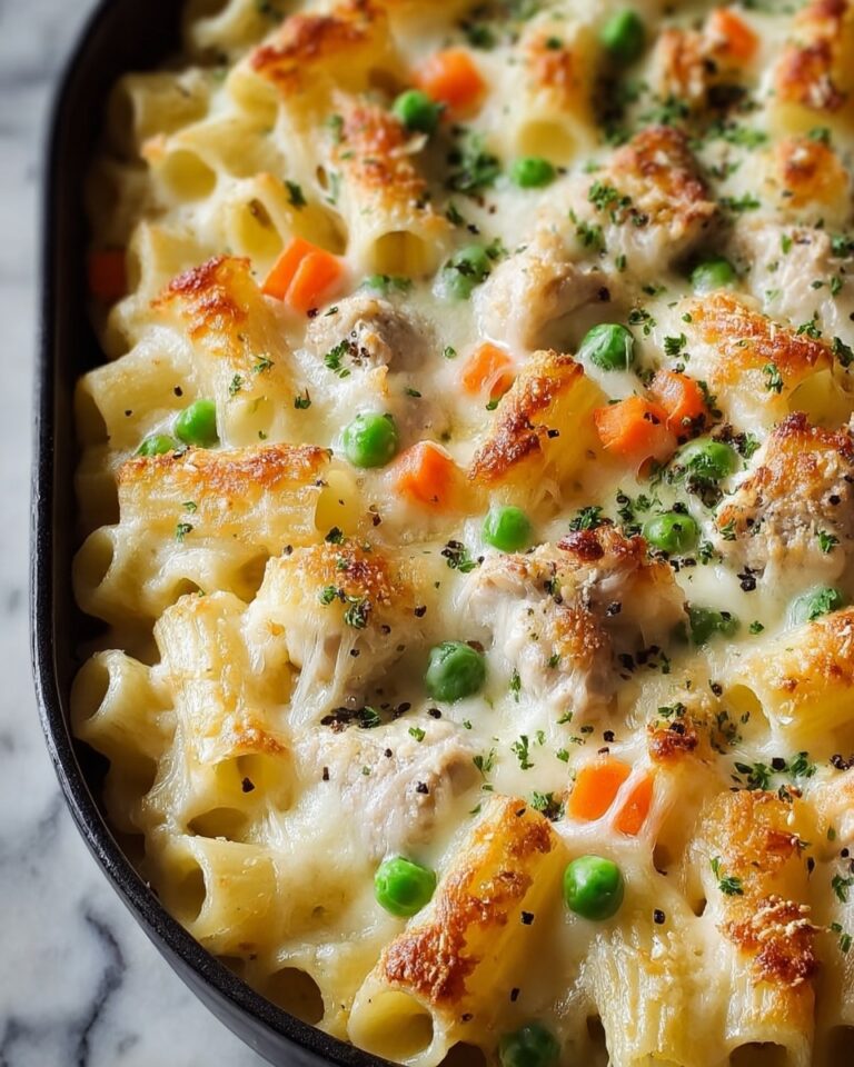 Creamy Chicken Pot Pie Pasta Bake Recipe