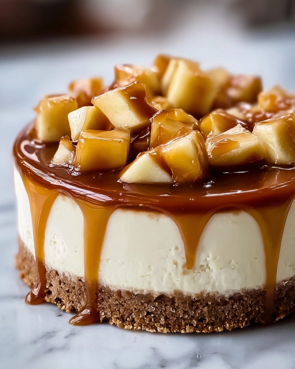 Indulgent Caramel Apple Cheesecake Recipe - Recipe Image