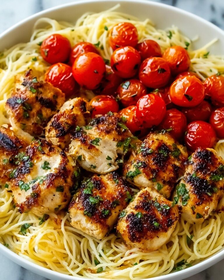 Garlic Butter Chicken Bites with Spaghetti Recipe
