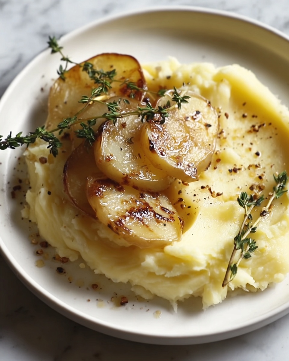 Creamy Parsnip and Cauliflower Purée with Roasted Garlic and Rosemary Recipe - Recipe Image