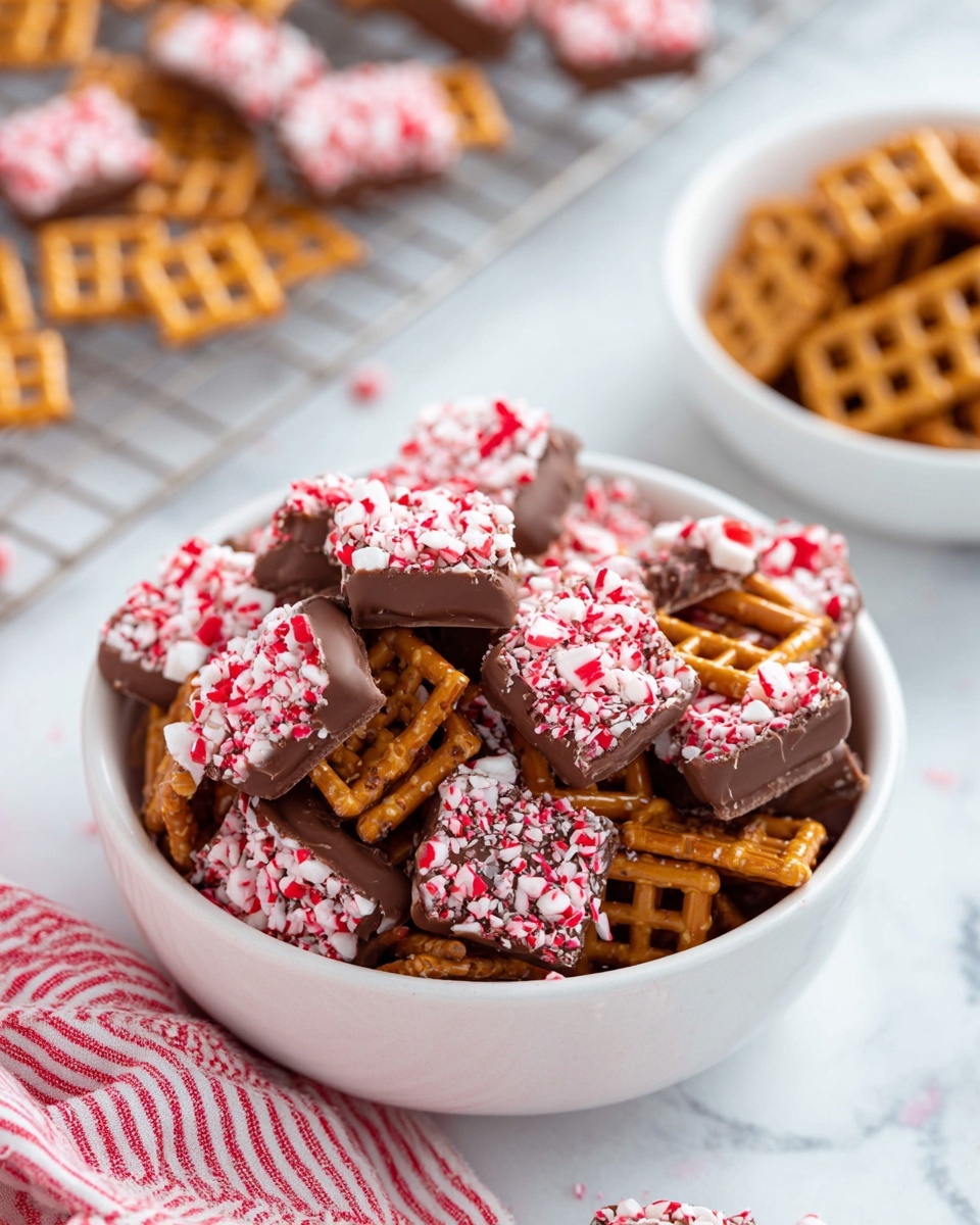 Christmas Caramel Pretzel Bites Recipe - Recipe Image