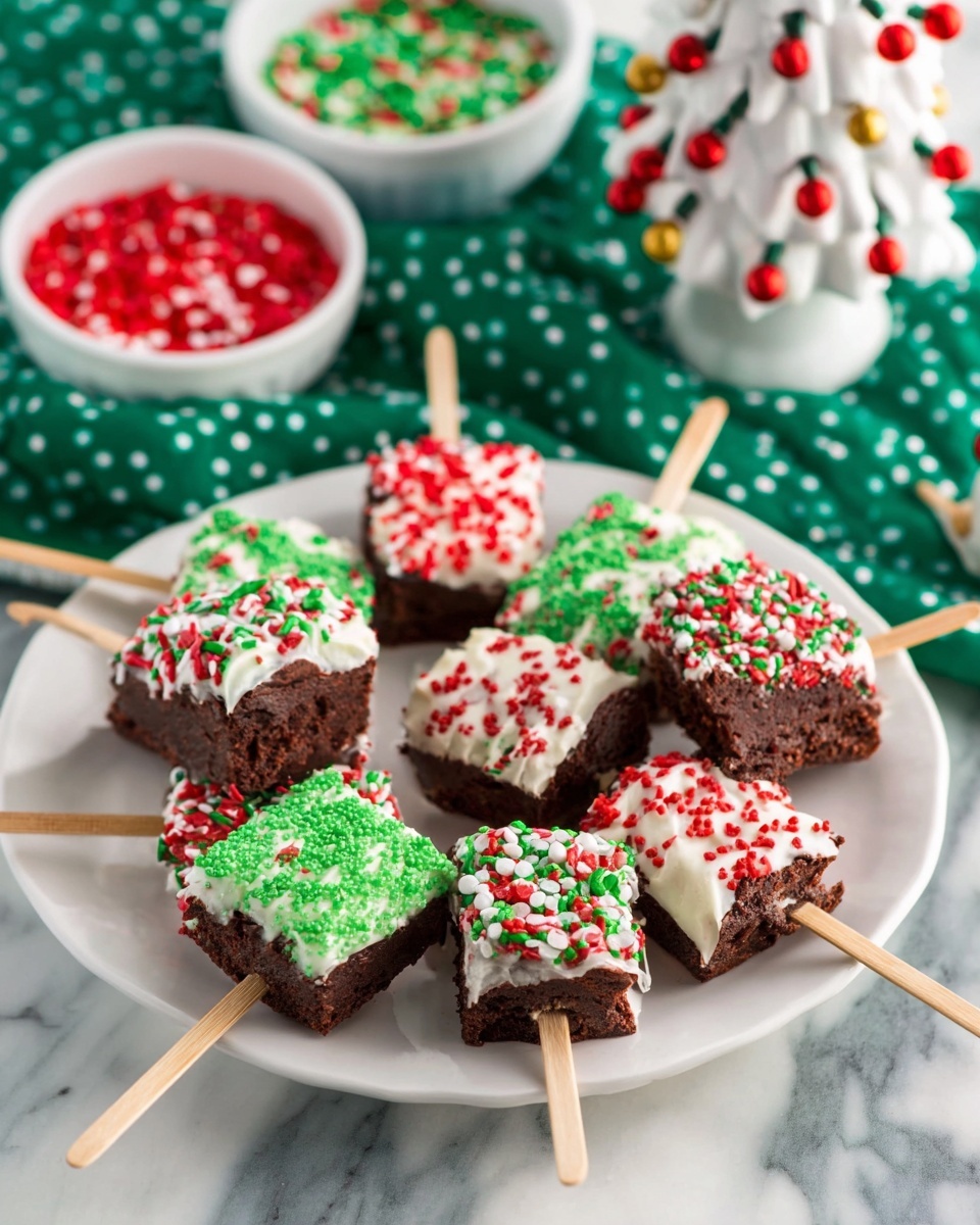 Christmas Brownie Pops Recipe - Recipe Image