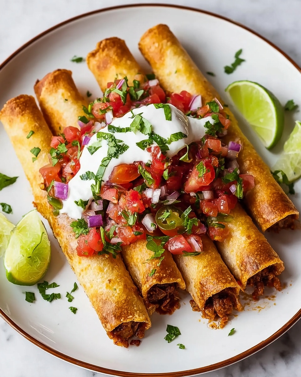 Homemade Crispy Chicken Flautas Recipe - Recipe Image