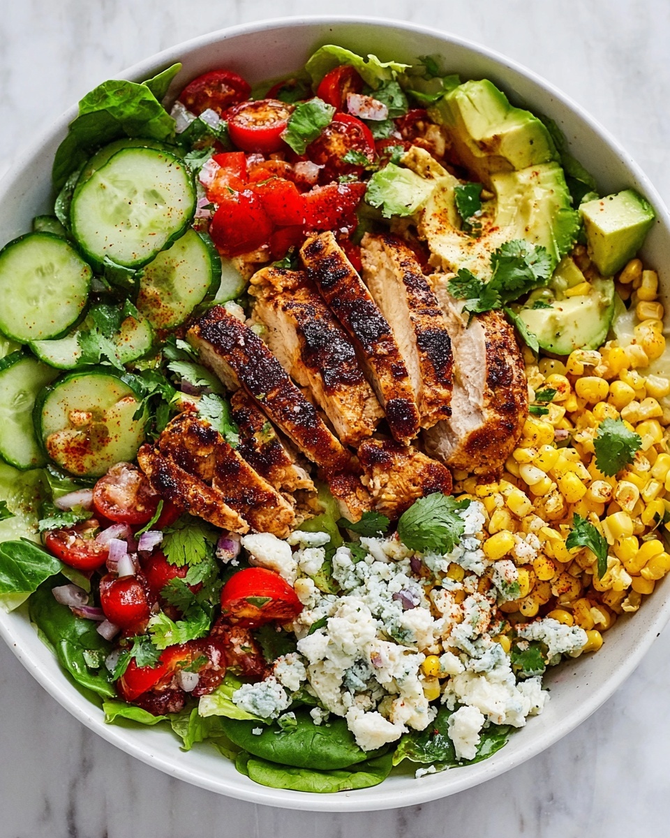 Simple Chicken Fajita Cobb Salad Recipe - Recipe Image