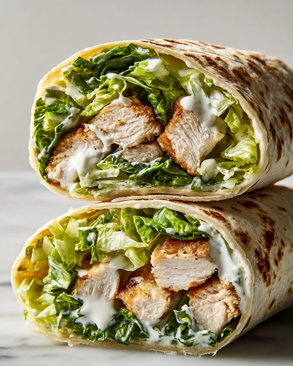 Simple And Delicious Chicken Caesar Wrap Recipe - Recipe Image