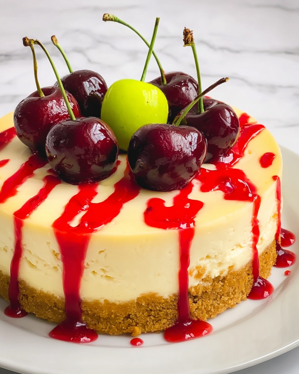 Cherry Limeade Cheesecake Recipe - Recipe Image