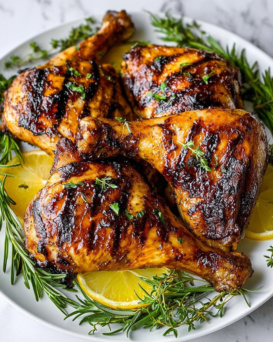 Grilled Garlic Lemon Poussin with Fresh Herbs Recipe - Recipe Image