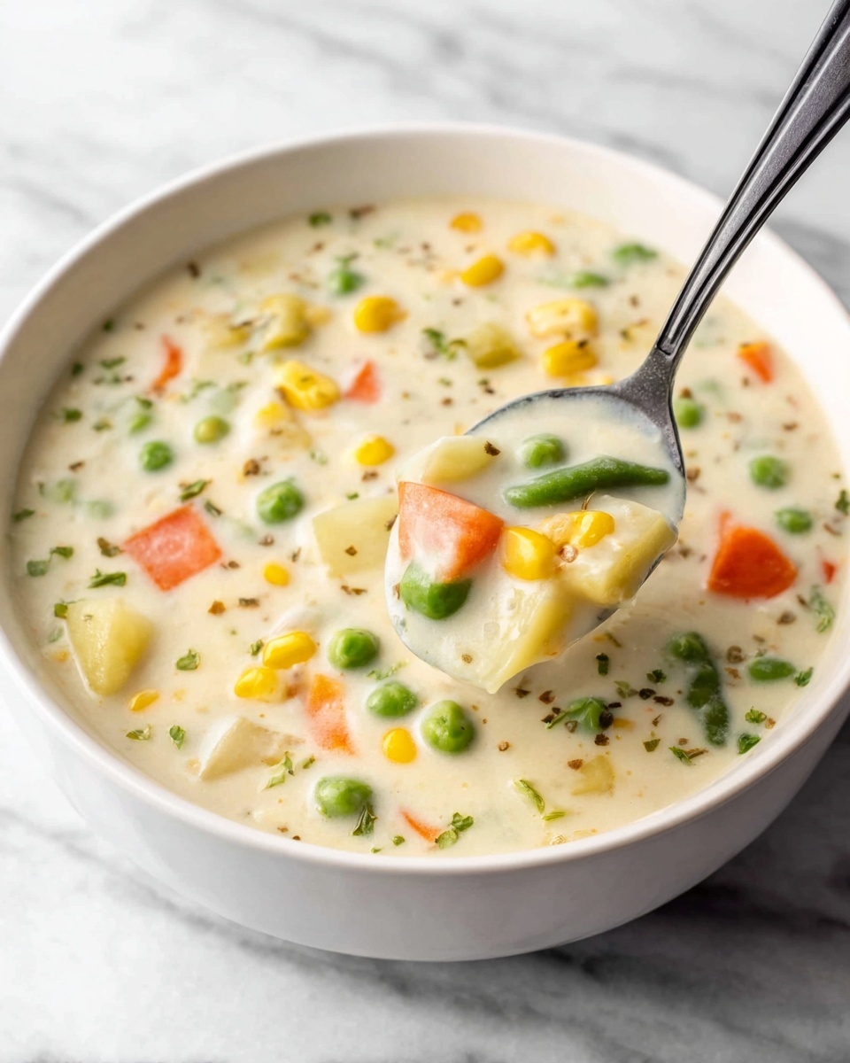 Creamy Potato and Vegetable Soup Recipe - Recipe Image