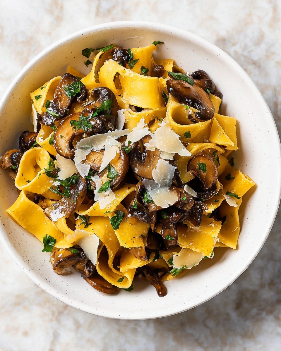 Garlic Mushroom Pasta Recipe - Recipe Image