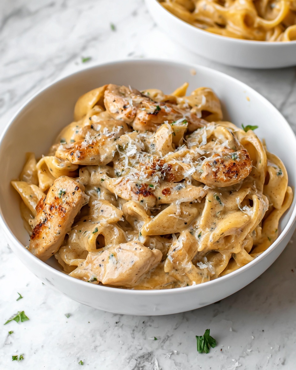 Easy Garlic Chicken Pasta Recipe - Recipe Image