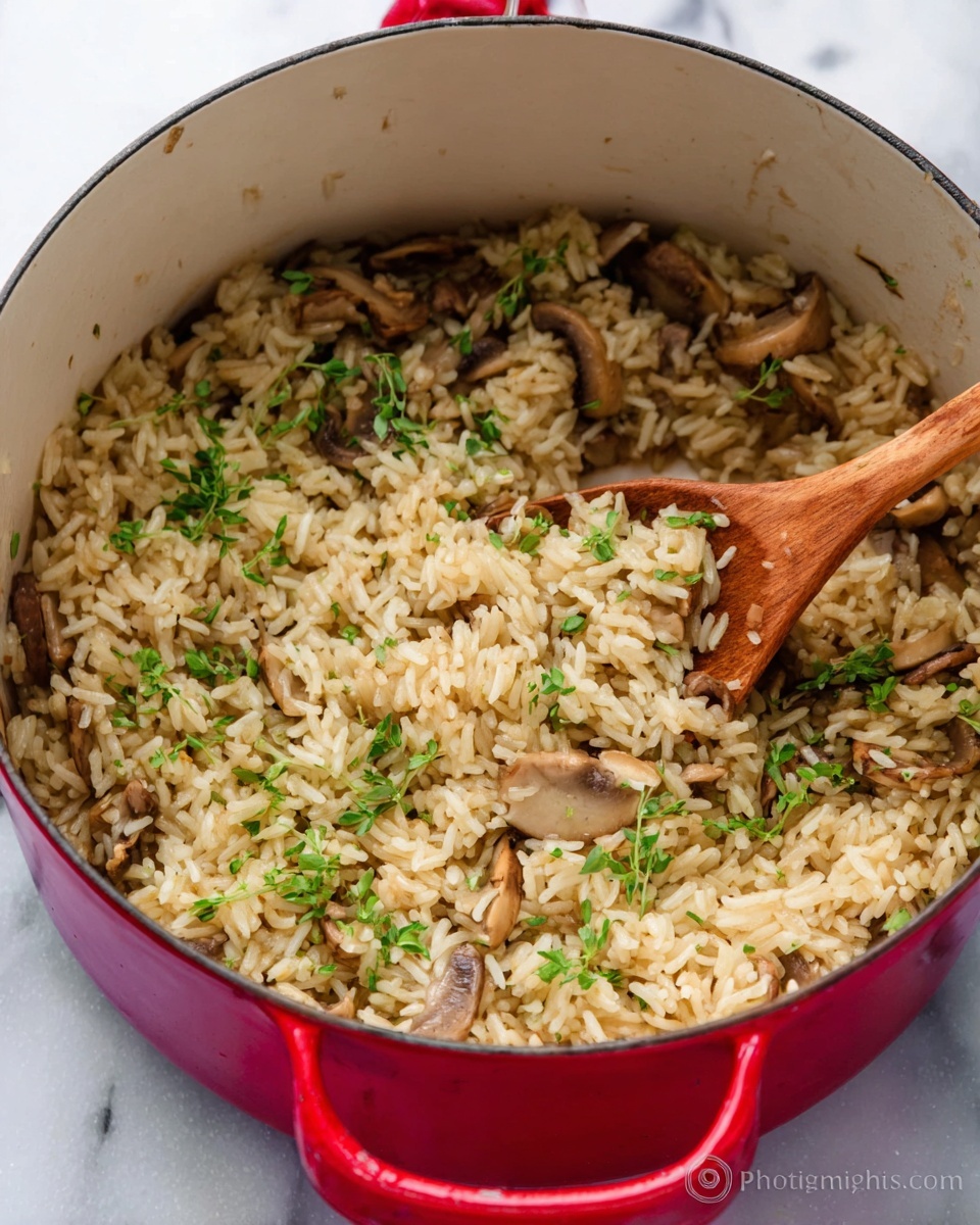 Mushroom Rice Pilaf Recipe - Recipe Image