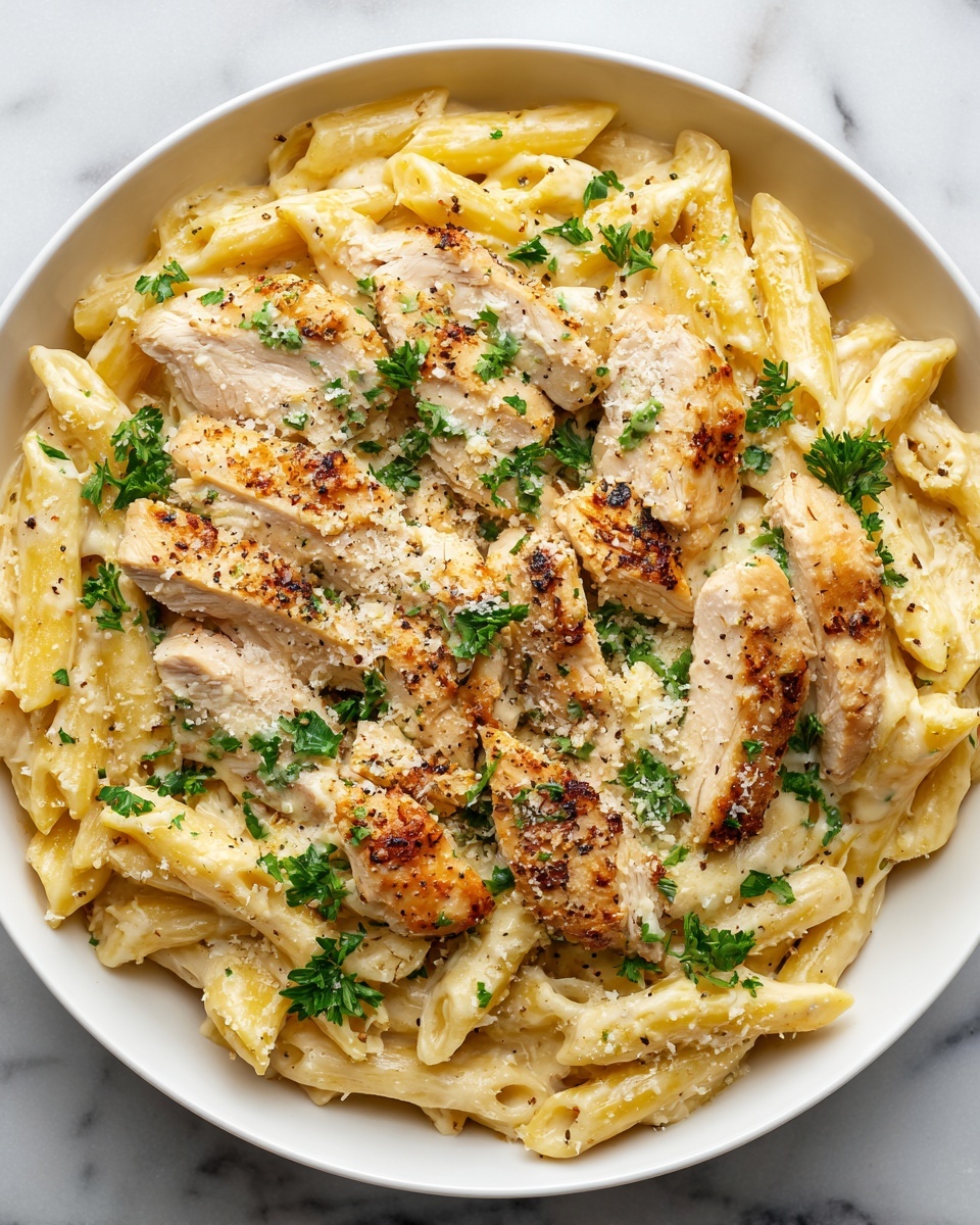 Crockpot Garlic Parmesan Chicken Pasta – A Deliciously Creamy, Easy Meal Recipe - Recipe Image