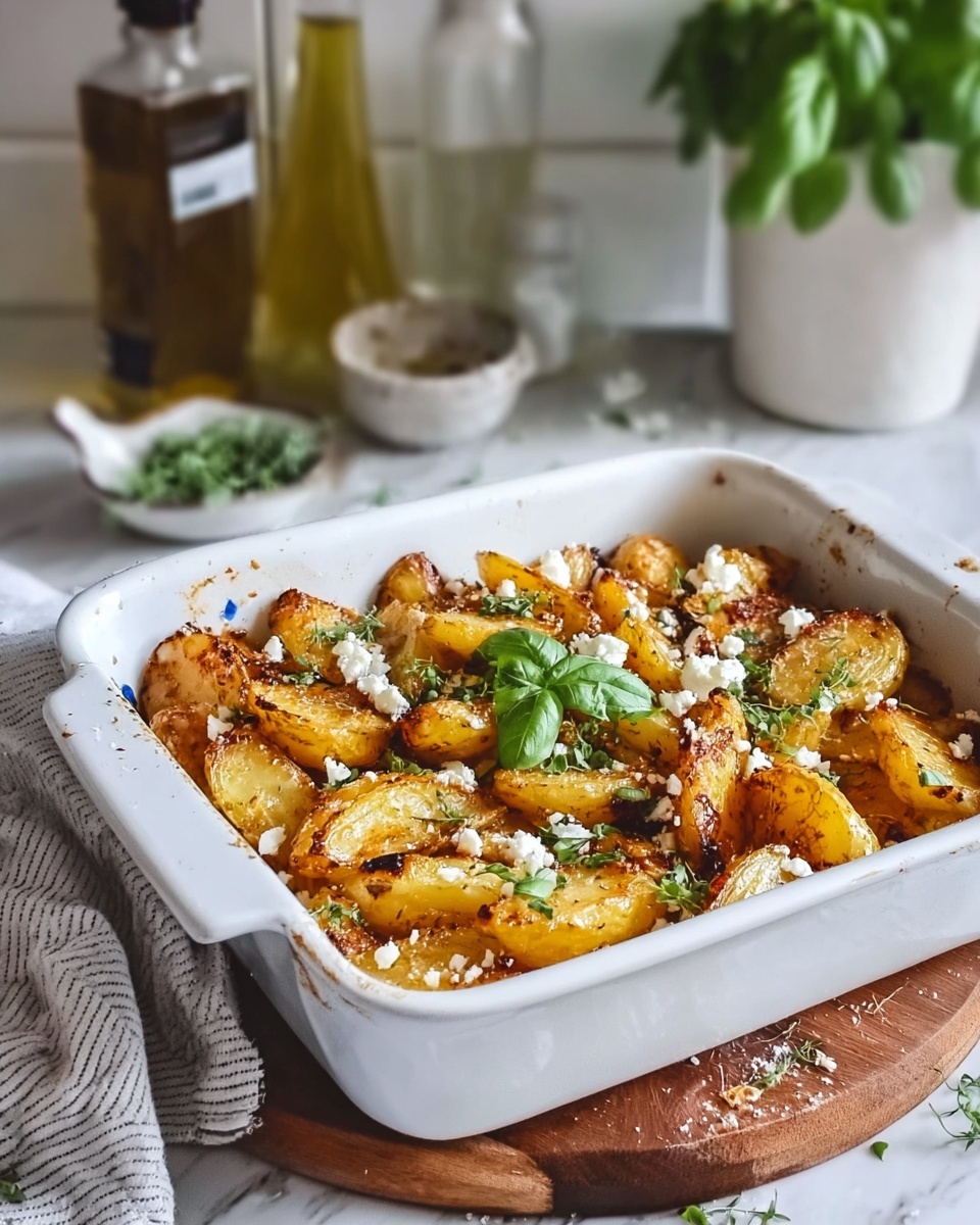 Savory Baked Feta Potatoes Recipe - Recipe Image