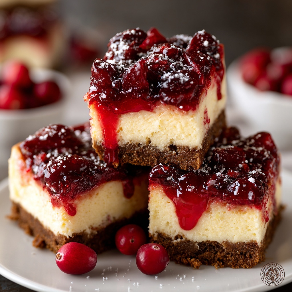 Cranberry Cheesecake Bars Recipe - Recipe Image