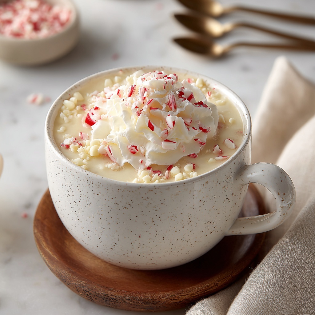 Peppermint White Hot Chocolate Recipe - Recipe Image