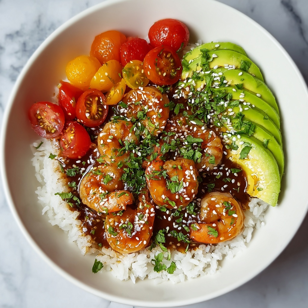 Spicy Shrimp and Avocado Rice Bowl Recipe - Recipe Image