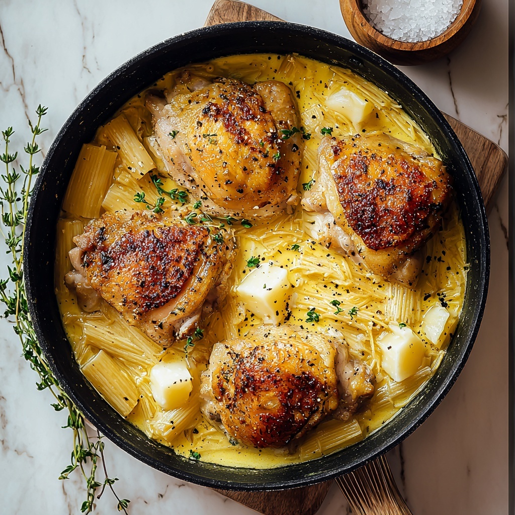 Creamy Garlic Butter Chicken and Rigatoni in Parmesan Sauce Recipe - Recipe Image