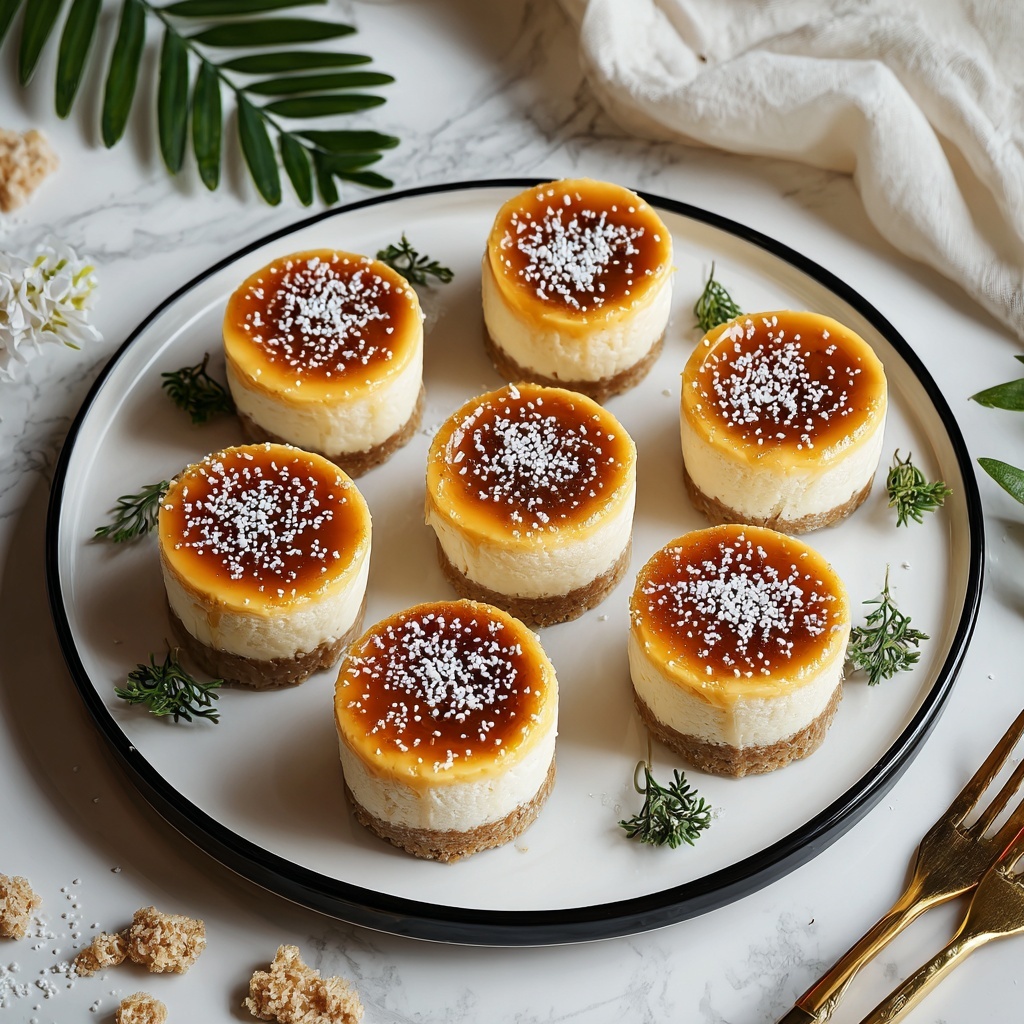Mini Crème Brûlée Cheesecakes Recipe - Recipe Image