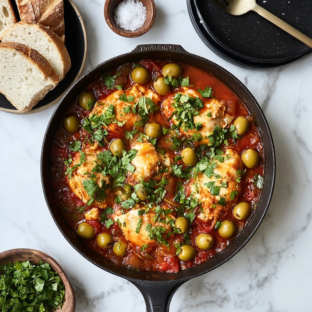 Fricase de Pollo: Juicy Chicken Thighs Simmered in Tomato and Pepper Sauce Recipe - Recipe Image