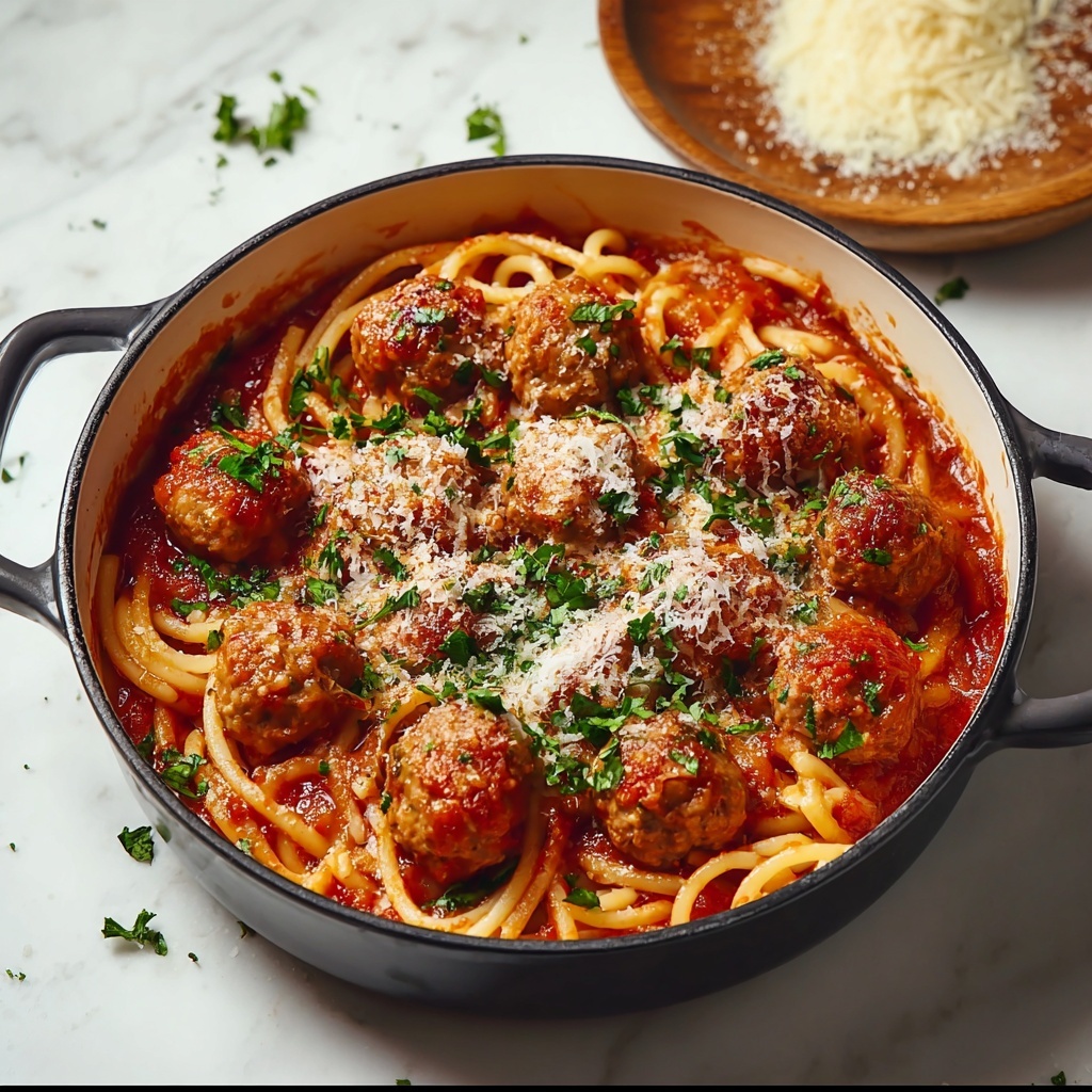 Creamy Spaghetti and Meatballs Recipe - Recipe Image