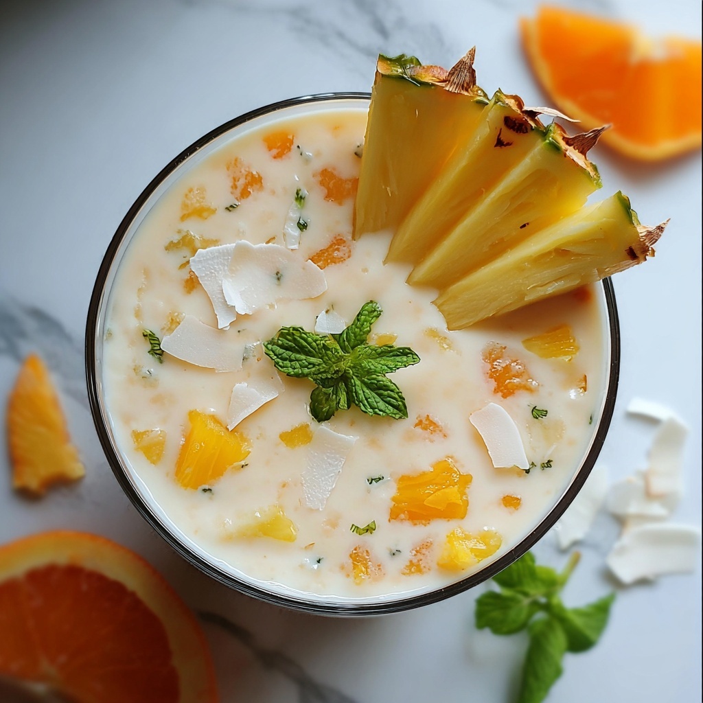 Orange, Pineapple & Coconut Mocktail Recipe - Recipe Image