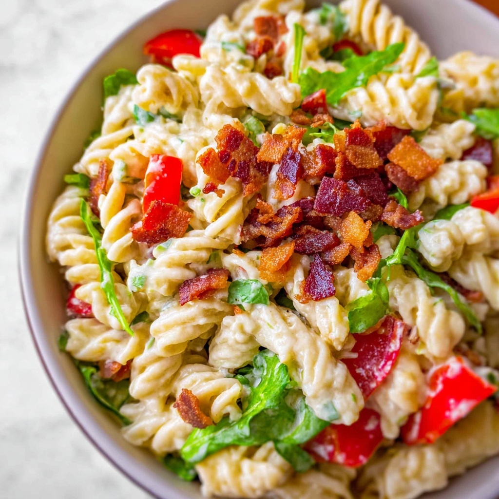 Easy BLT Pasta Salad Recipe - Recipe Image