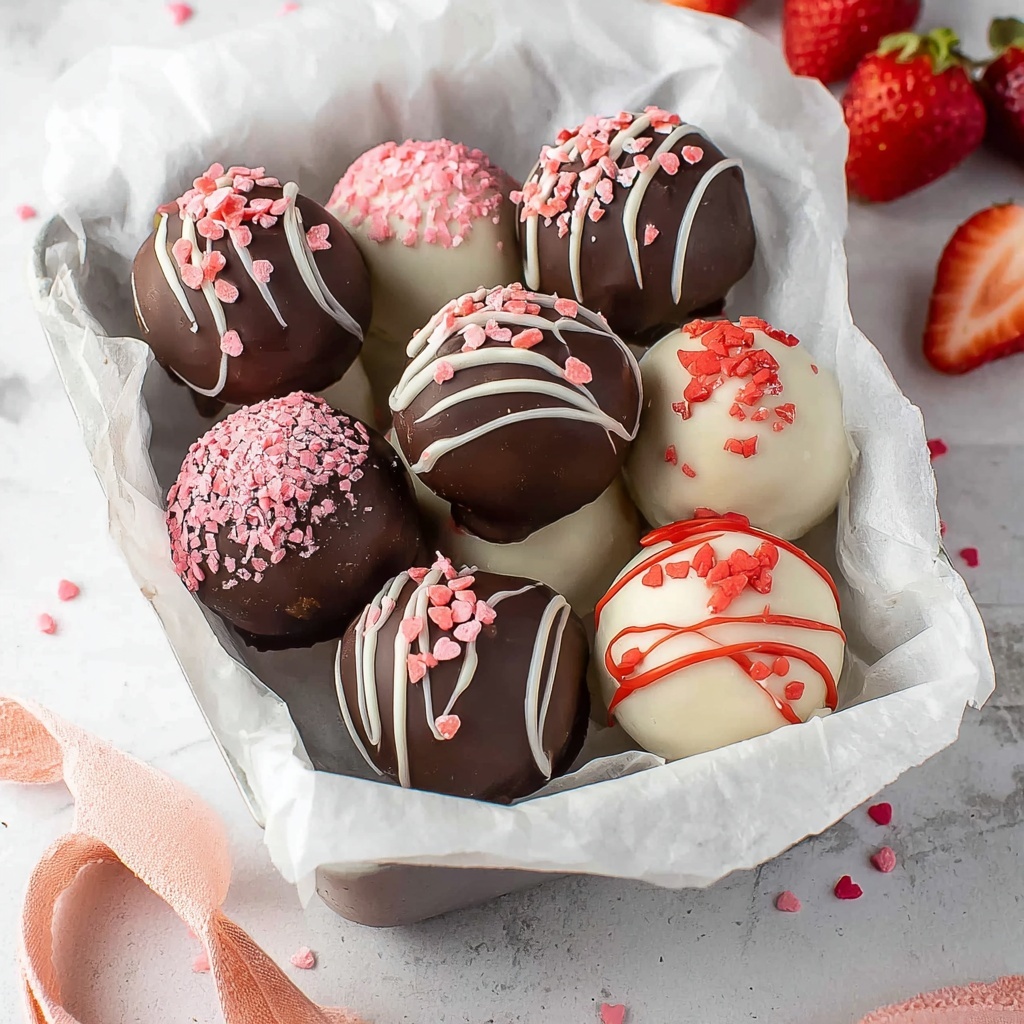 Strawberry White Chocolate Truffles Recipe - Recipe Image