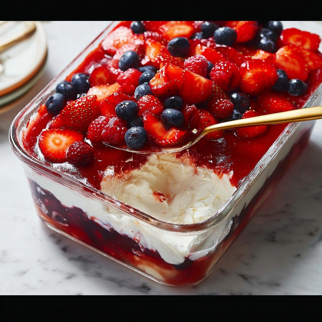 Strawberry Tiramisu with Blueberries and Raspberries Recipe - Recipe Image