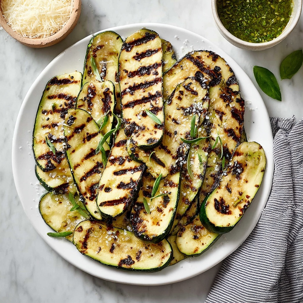 Grilled Zucchini with Fresh Herbs and Parmesan Recipe - Recipe Image