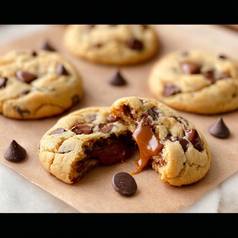 Caramel Stuffed Chocolate Chip Cookies Recipe