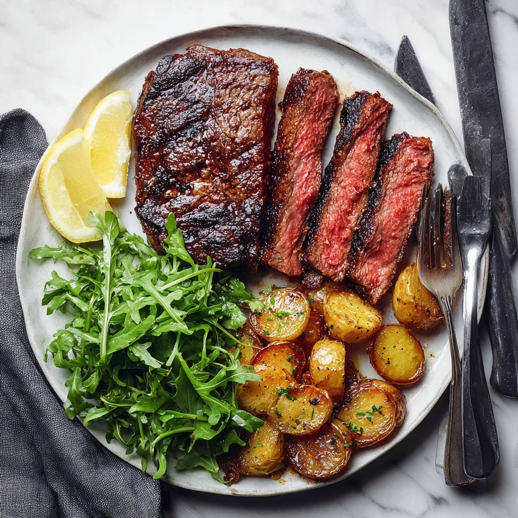 Grilled Ribeye Steak with Garlic Rosemary Marinade Recipe - Recipe Image
