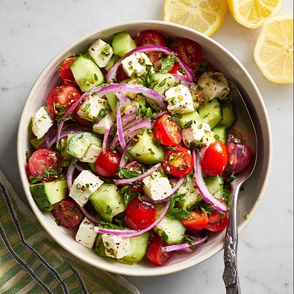Cucumber Tomato Salad with Feta Recipe - Recipe Image