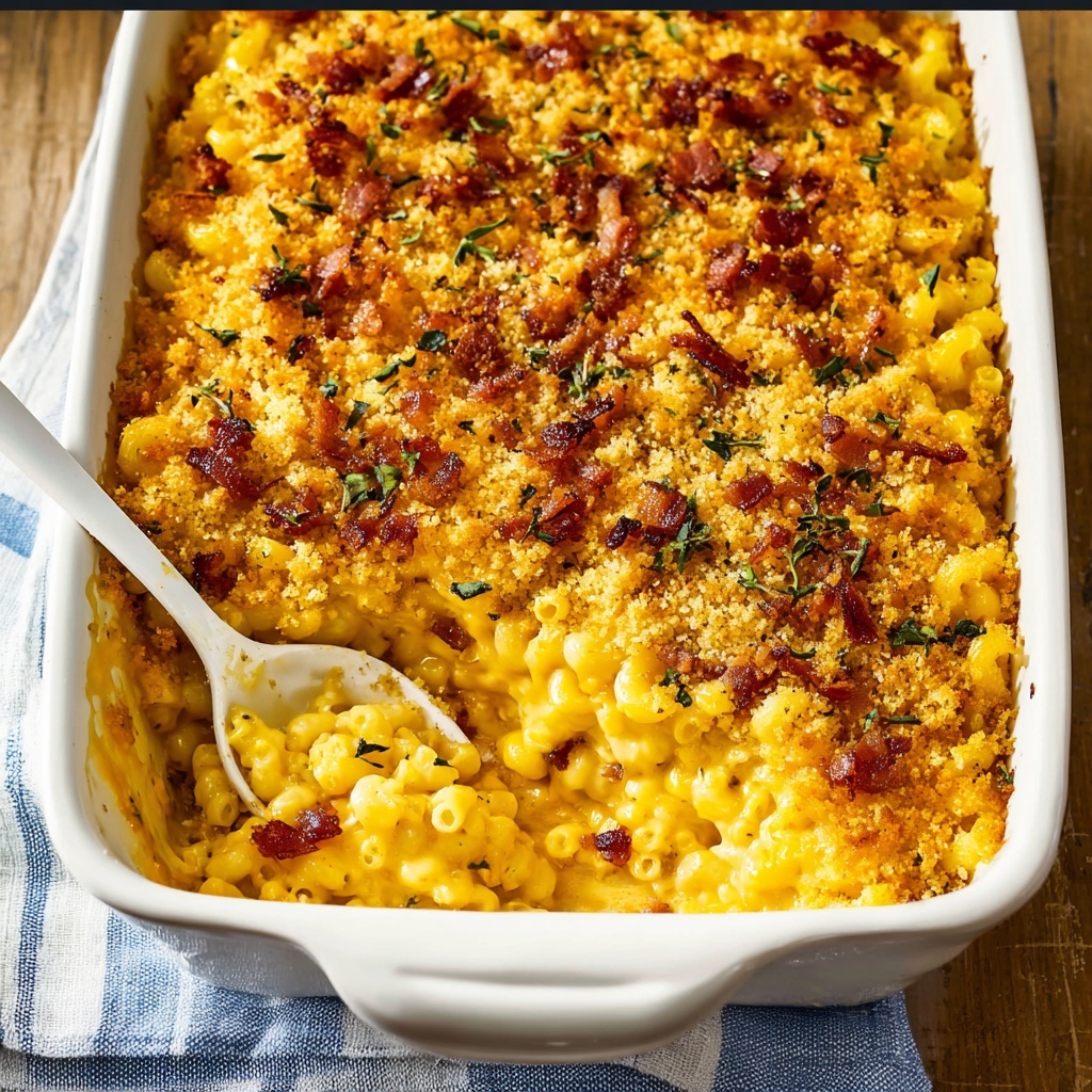 Baked Pumpkin Mac and Cheese with Bacon Recipe - Recipe Image