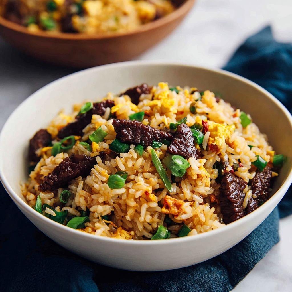 Sizzling Beef Steak Fried Rice Recipe - Recipe Image