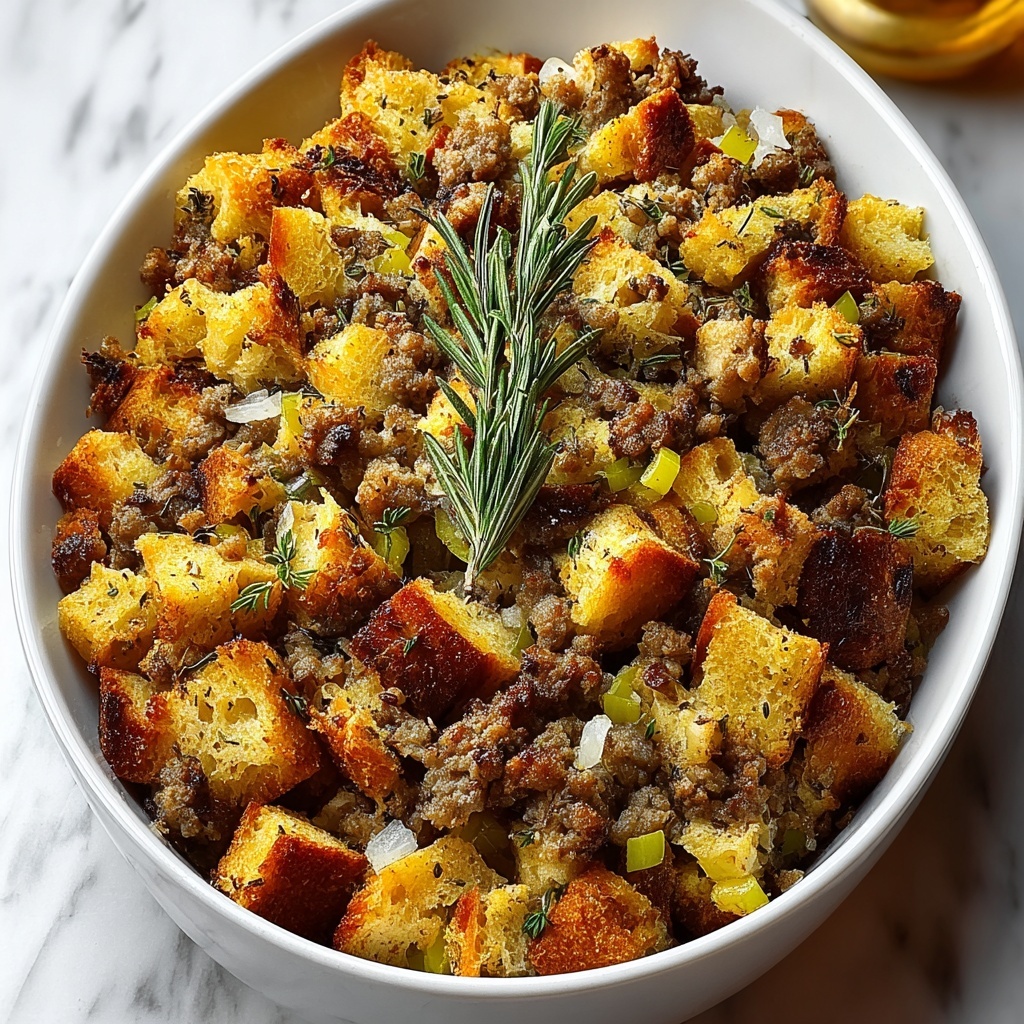 Savory Herb-Roasted Sausage Stuffing Recipe - Recipe Image