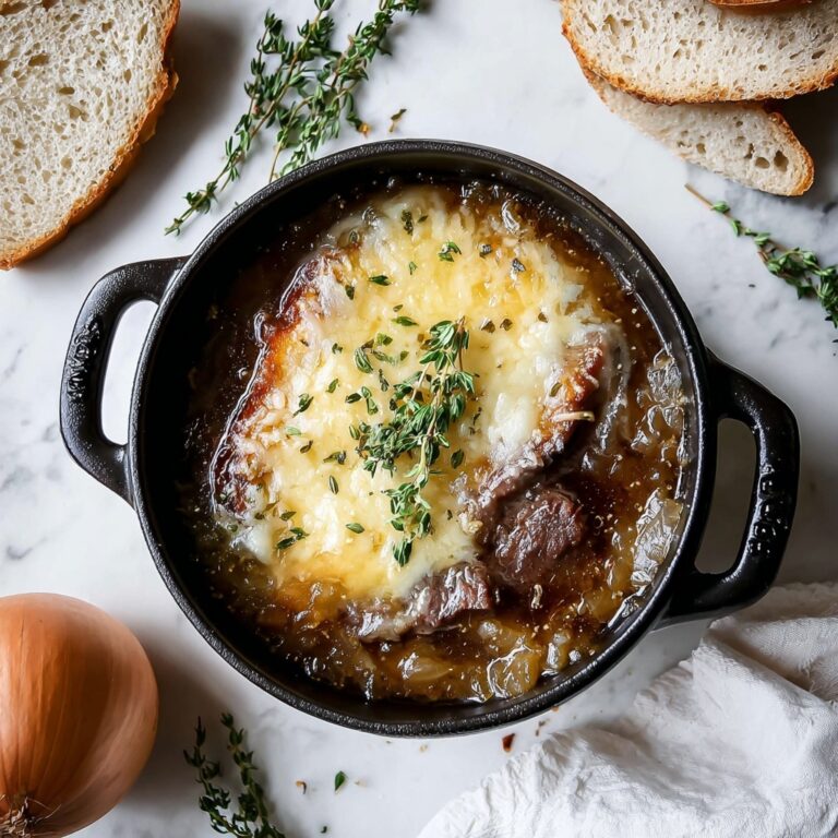 French Onion Beef Short Rib Soup Recipe